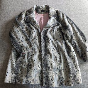 Karen Kane Luxurious Animal Print Faux Fur Jacket
